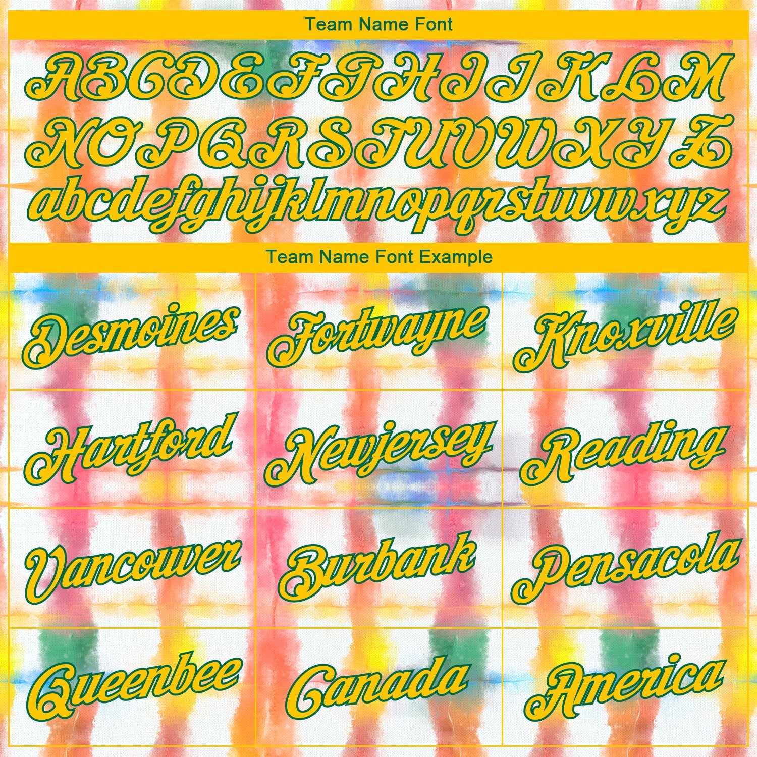 Custom Stitched Tie Dye Yellow-Kelly Green 3D Rainbow Watercolor Sports Pullover Sweatshirt Hoodie