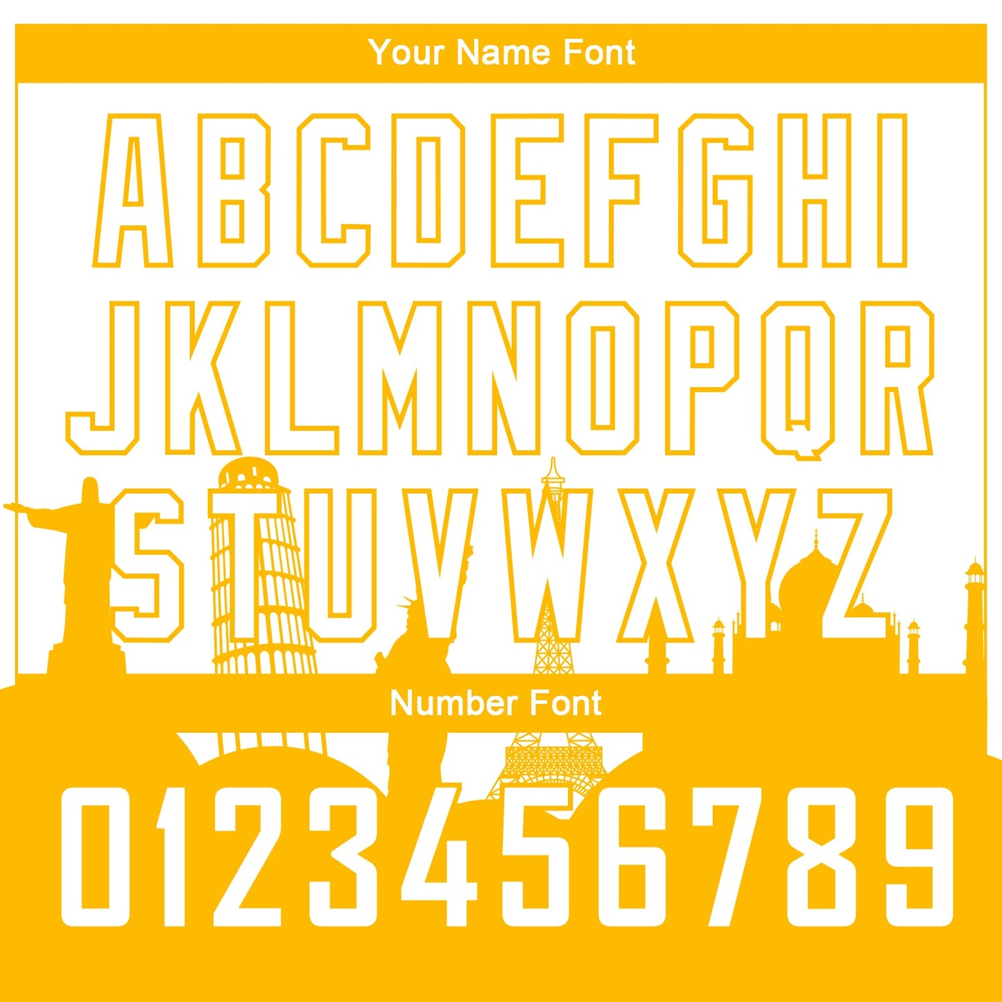 Custom White Gold Holiday Travel Monuments Silhouette Authentic City Edition Basketball Jersey