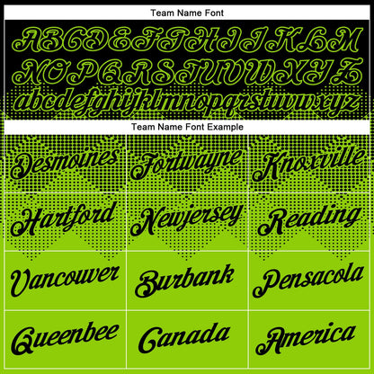 Custom Black Neon Green 3D Pattern Design Gradient Square Shapes Performance T-Shirt