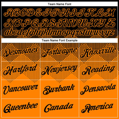 Custom Black Bay Orange 3D Pattern Design Gradient Square Shapes Performance T-Shirt