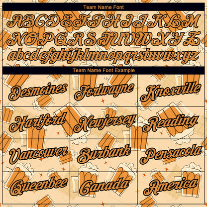 Custom Vegas Gold Bay Orange-Black 3D Pattern Design Beer Performance T-Shirt