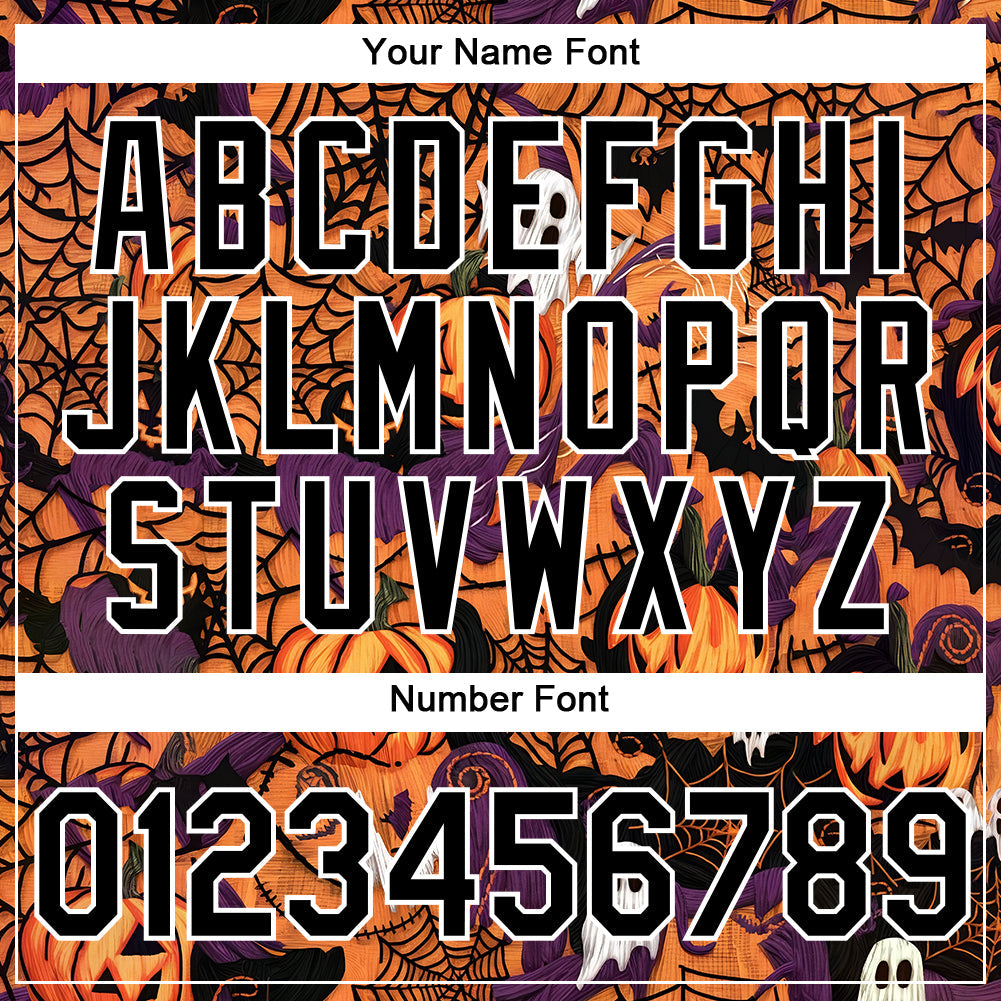 Custom Texas Orange Black-White 3D Halloween Performance T-Shirt