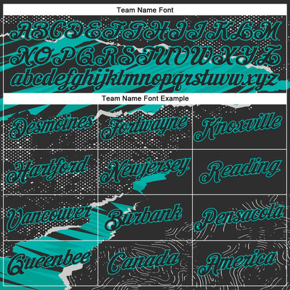 Custom Stitched Black Aqua 3D Pattern Design Torn Paper Style Sports Pullover Sweatshirt Hoodie