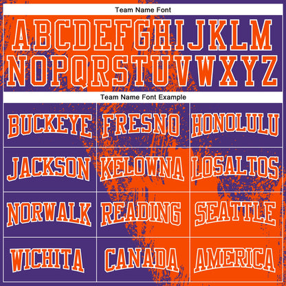 Custom Stitched Purple Orange-White 3D Pattern Design Abstract Brush Stroke Sports Pullover Sweatshirt Hoodie