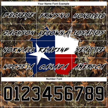 Custom Camo Black-White 3D Texas Flag And Hunting Sports Pullover Sweatshirt Hoodie