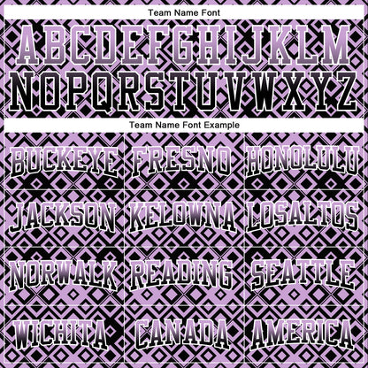 Custom Stitched Light Purple Black-White 3D Pattern Design Geometric Gradient Square Shapes Sports Pullover Sweatshirt Hoodie