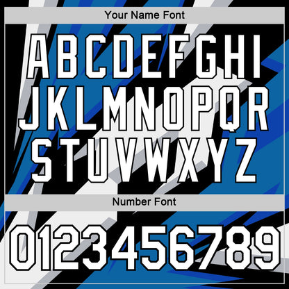 Custom Black White-Blue 3D Esports Performance T-Shirt