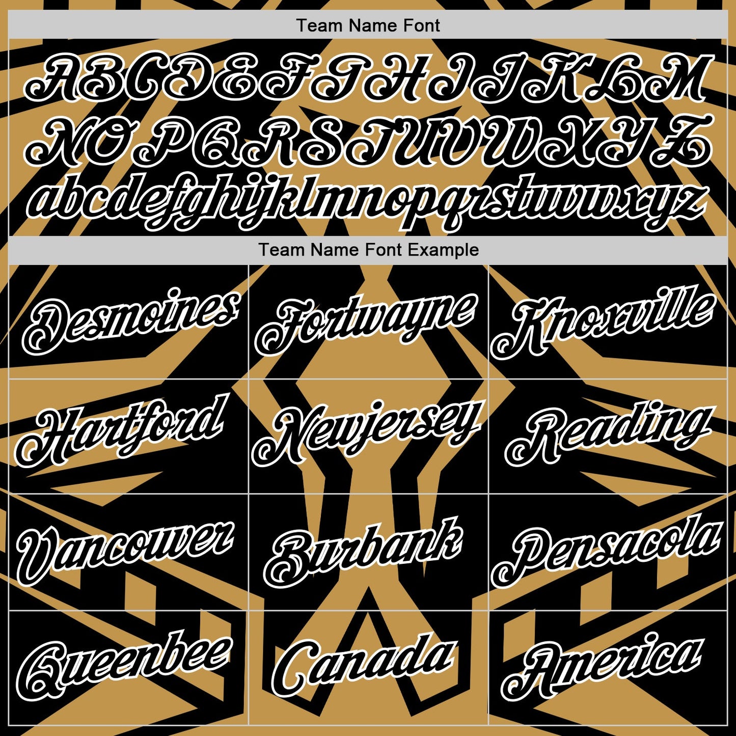 Custom Black Old Gold-White 3D Esports Performance T-Shirt