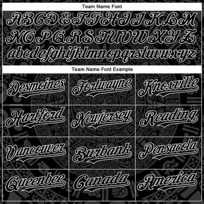 Custom Black Gray-White 3D Mexico Authentic Baseball Jersey