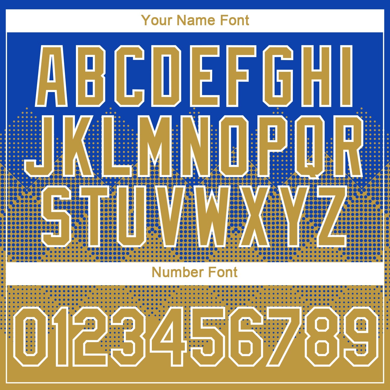 Custom Thunder Blue Old Gold-White 3D Pattern Design Gradient Square Shapes Performance T-Shirt