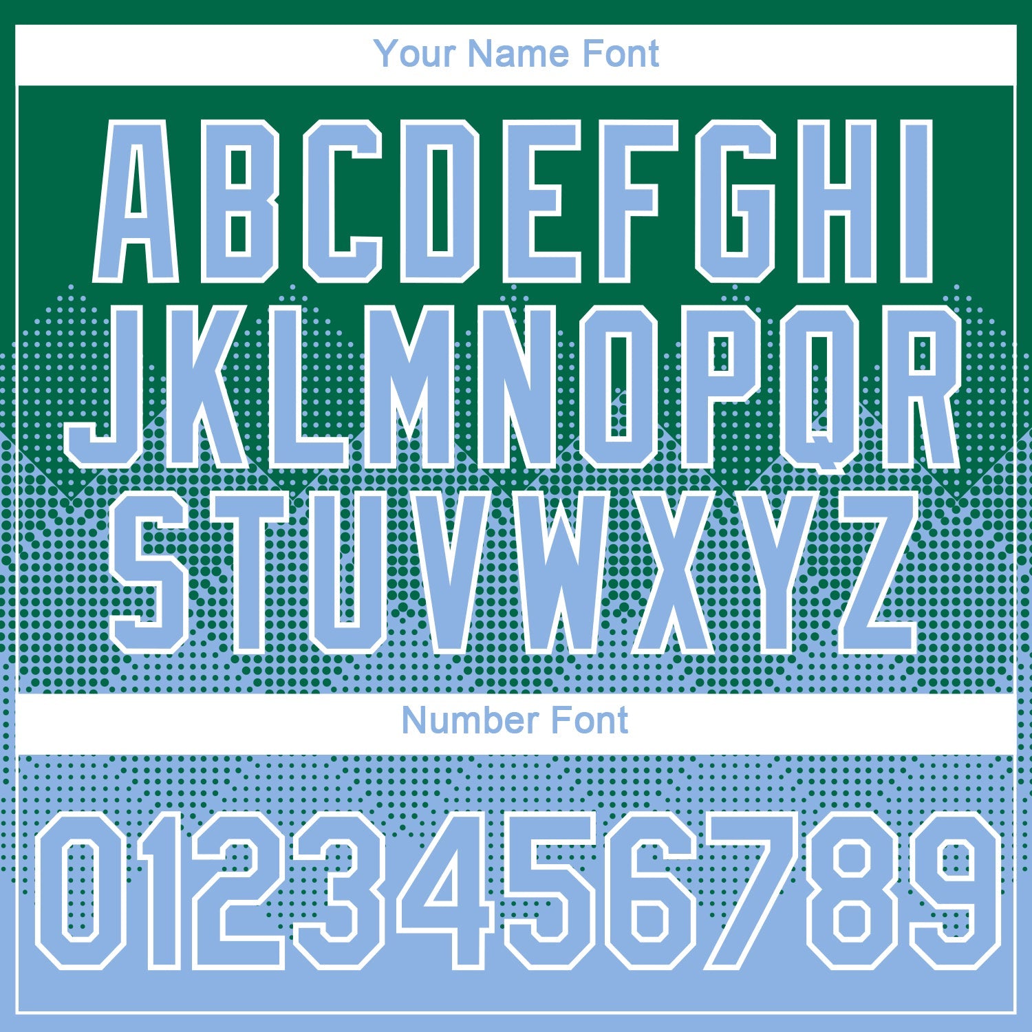 Custom Kelly Green Light Blue-White 3D Pattern Design Gradient Square Shapes Performance T-Shirt
