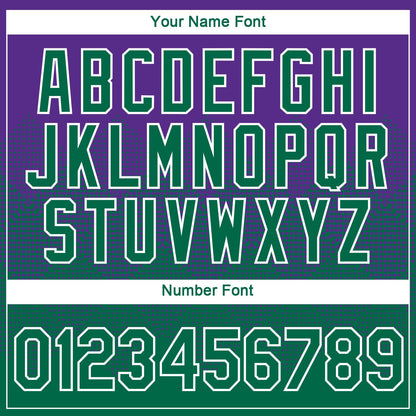 Custom Purple Kelly Green-White 3D Pattern Design Gradient Square Shapes Performance T-Shirt