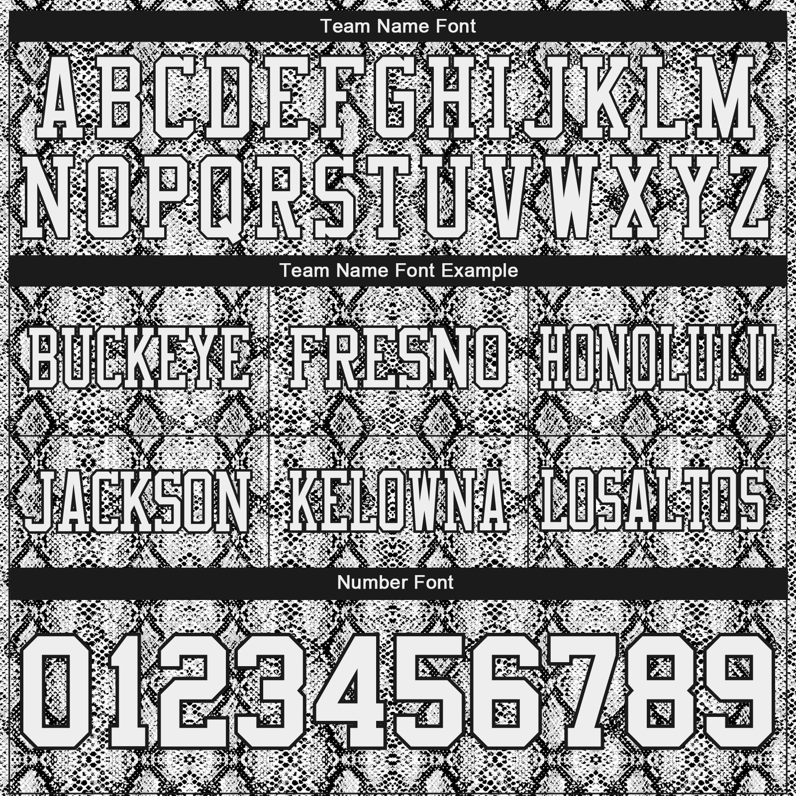 Custom White Black 3D Pattern Snakeskin Print Authentic Football Jersey