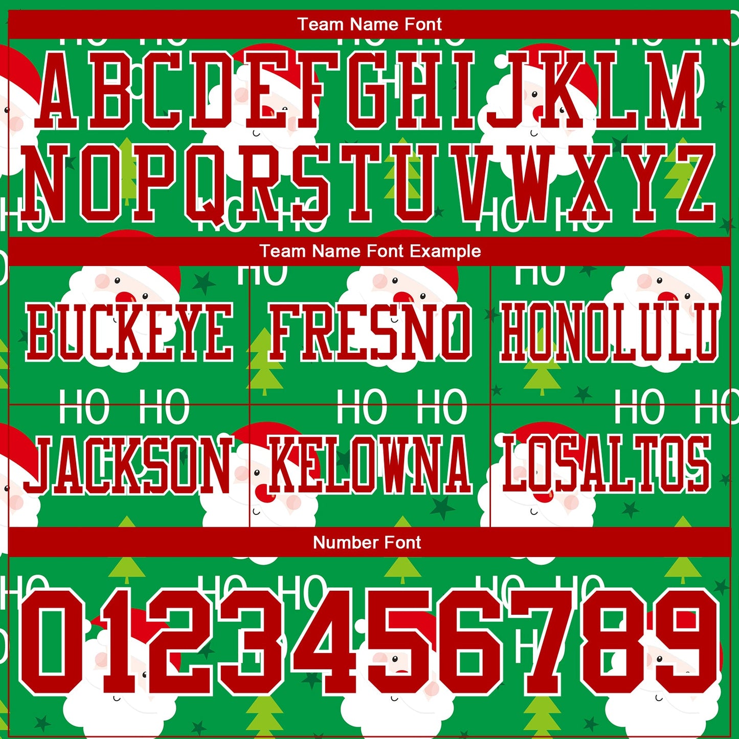 Custom Green Red-White 3D Pattern Christmas Authentic Football Jersey