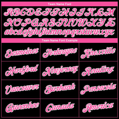 Custom Black Pink-White 3D Pattern Design Gradient Style Twinkle Star Performance T-Shirt