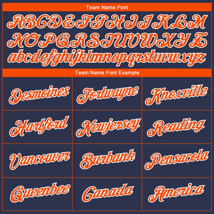 Custom Navy Orange-White 3D Pattern Design Gradient Style Twinkle Star Performance T-Shirt