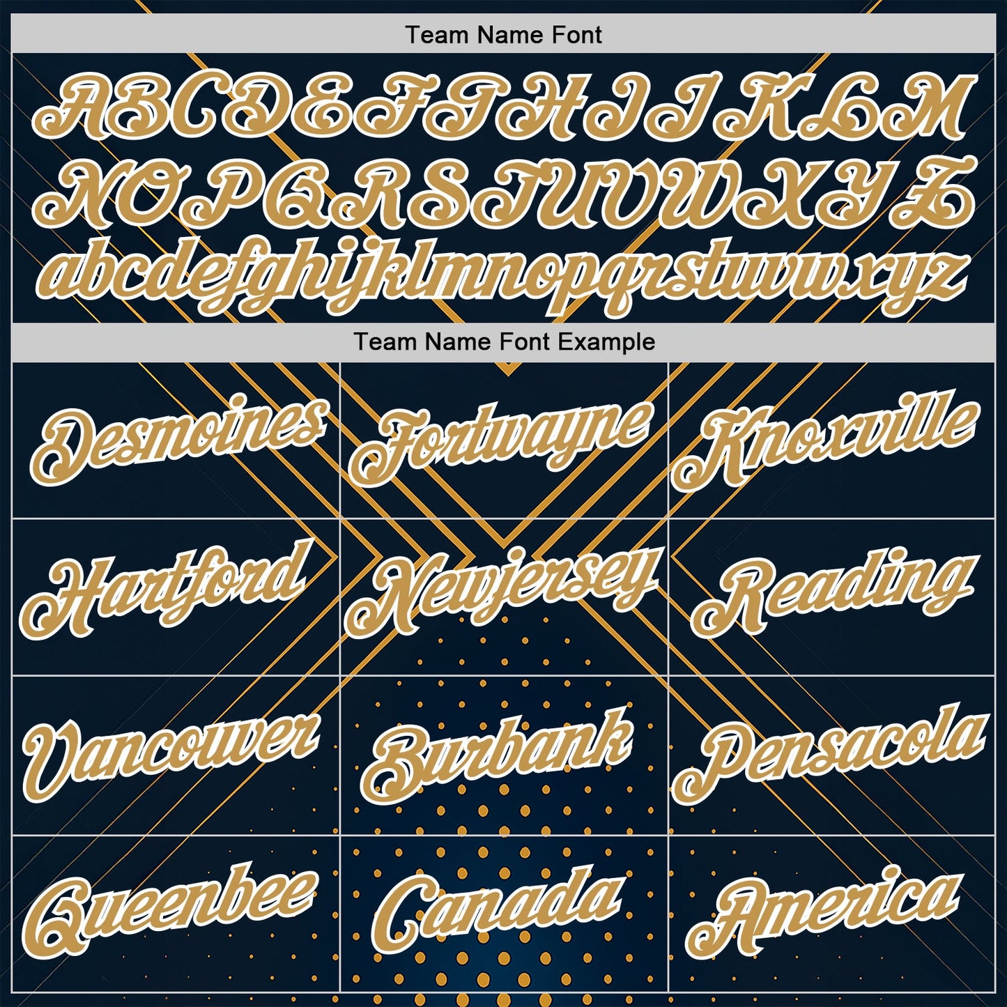 Custom Navy Old Gold-White 3D Pattern Design Geometric Shape Sportswear Performance T-Shirt