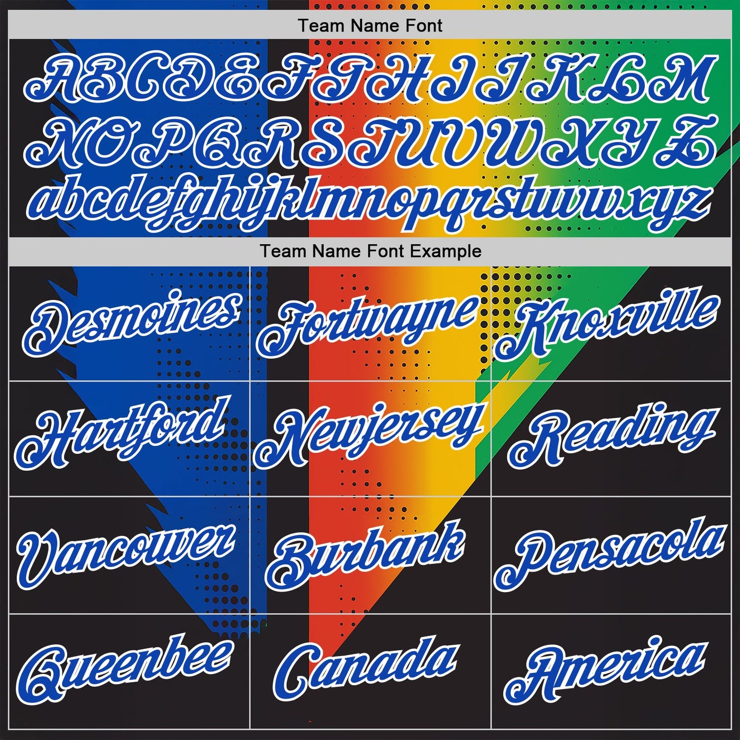 Custom Black Thunder Blue Red Yellow-Green 3D Pattern Design Gradient Africa Sportswear Performance T-Shirt