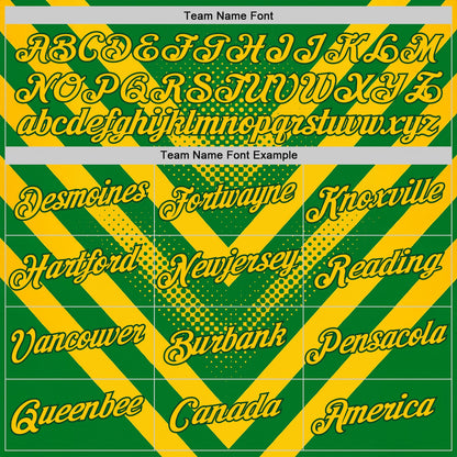 Custom Green Yellow 3D Pattern Design Brazil Africa Sportswear Performance T-Shirt