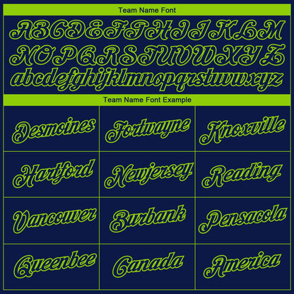 Custom Navy Neon Green 3D Seattle City Edition Fade Fashion Performance T-Shirt