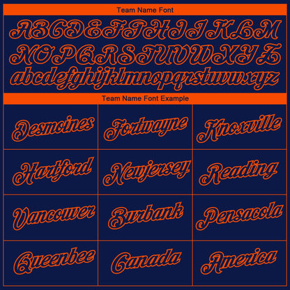 Custom Navy Orange 3D Chicago City Edition Fade Fashion Performance T-Shirt