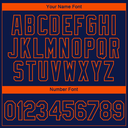 Custom Navy Orange 3D Houston City Edition Fade Fashion Performance T-Shirt
