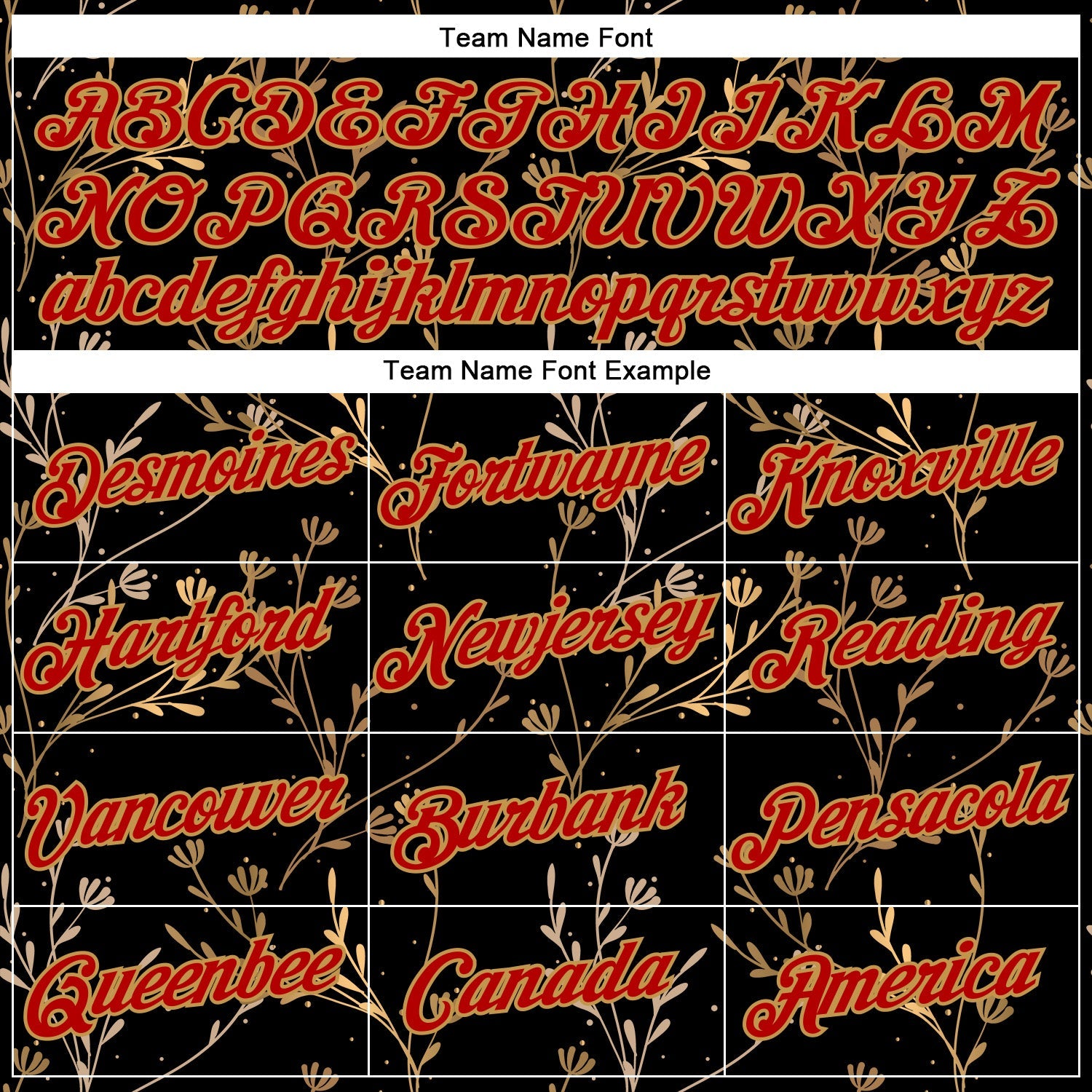 Custom Stitched Black Red-Old Gold 3D Pattern Design Golden Subtle Floral Sports Pullover Sweatshirt Hoodie