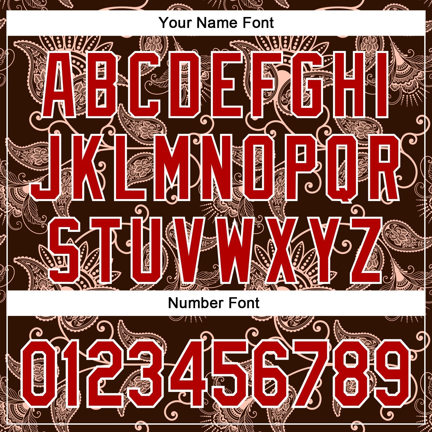 Custom Stitched Brown Red-White 3D Pattern Design Ethnic Paisley Floral Bandana Sports Pullover Sweatshirt Hoodie