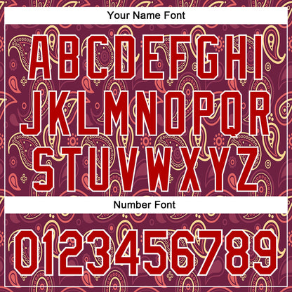 Custom Stitched Crimson Red-White 3D Pattern Design Ethnic Paisley Floral Bandana Sports Pullover Sweatshirt Hoodie