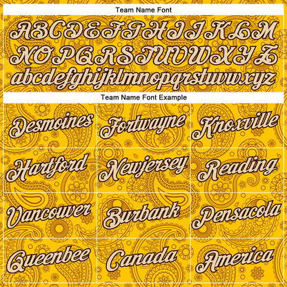 Custom Stitched Yellow City Cream-Brown 3D Pattern Design Ethnic Paisley Floral Bandana Sports Pullover Sweatshirt Hoodie