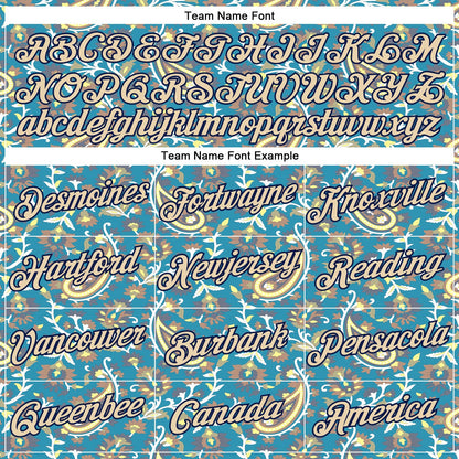 Custom Stitched Panther Blue City Cream-Brown 3D Pattern Design Ethnic Paisley Floral Bandana Sports Pullover Sweatshirt Hoodie