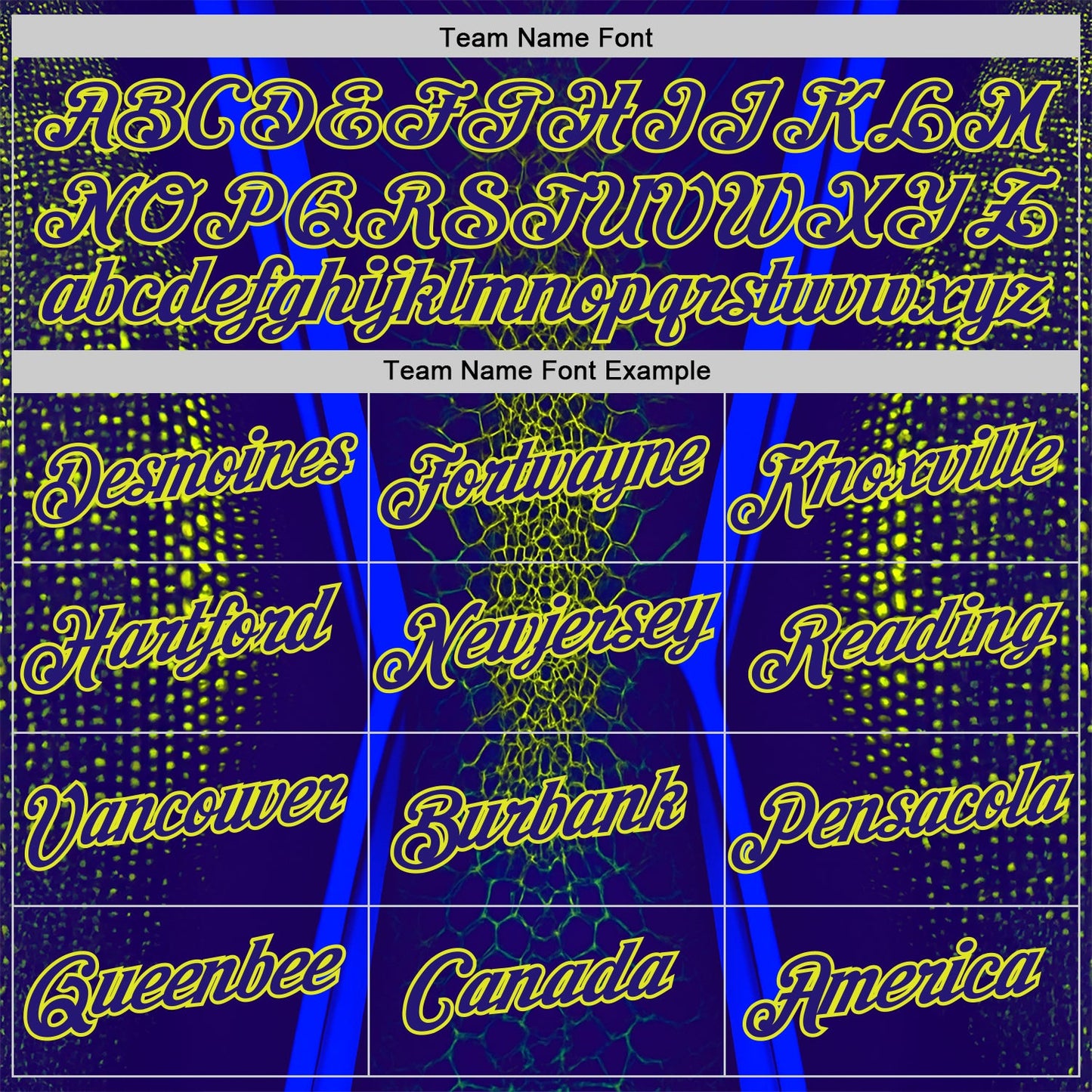 Custom Blue Dark Purple-Neon Yellow 3D Pattern Design Abstract Net Sportswear Performance T-Shirt