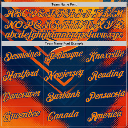 Custom Yellow Bay Orange Blue-Royal 3D Pattern Design Neon Arrow Sportswear Performance T-Shirt