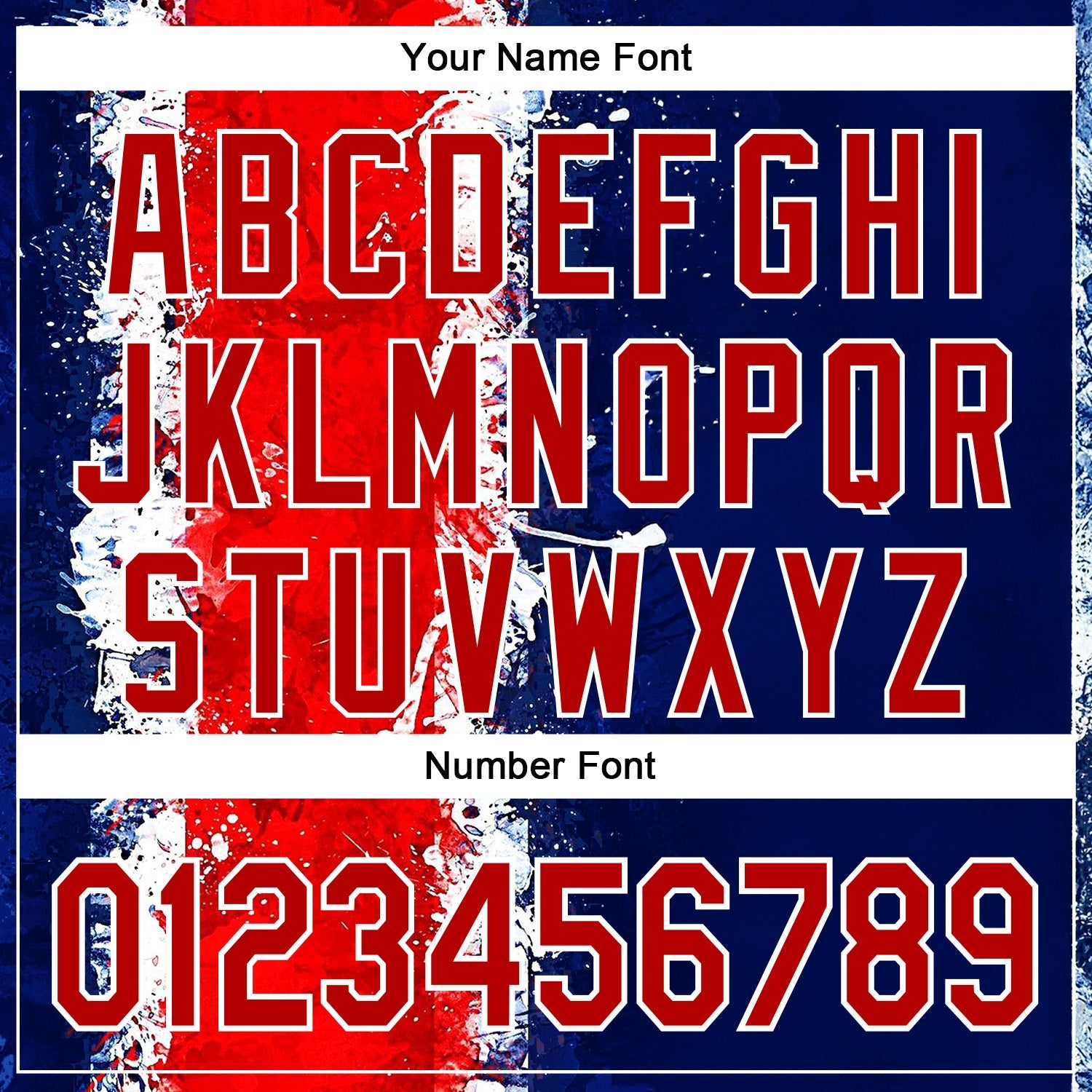 Custom Stitched Blue Red-White 3D Pattern Design American Inspired Graffiti Splash Sportswear Pullover Sweatshirt Hoodie