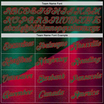 Custom Stitched Green Kelly Green-Red 3D Pattern Design Mexico Abstract Sportswear Pullover Sweatshirt Hoodie