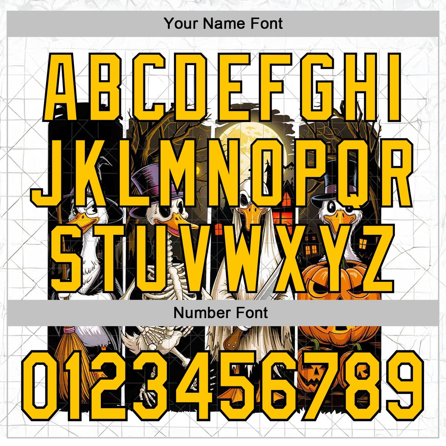 Custom White Yellow-Black 3D Halloween Pumpkin Spooky Sports Pullover Sweatshirt Hoodie