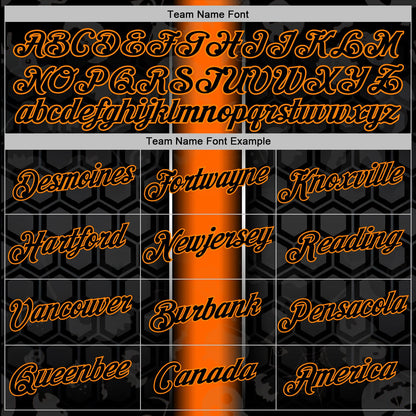 Custom Black Orange-Bay Orange 3D Halloween Pumpkin Spooky Sportswear Pullover Sweatshirt Hoodie