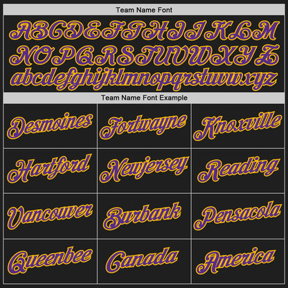 Custom Stitched Black Purple-Gold 3D Pattern Design Abstract Brush Stroke Sports Pullover Sweatshirt Hoodie