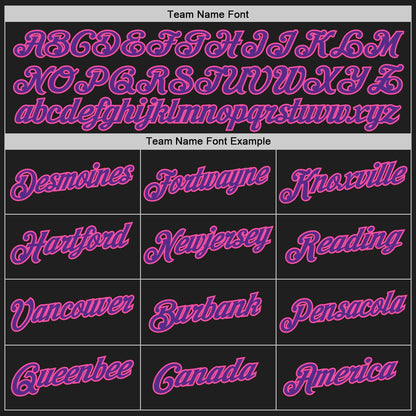 Custom Stitched Black Purple-Pink 3D Pattern Design Abstract Brush Stroke Sports Pullover Sweatshirt Hoodie