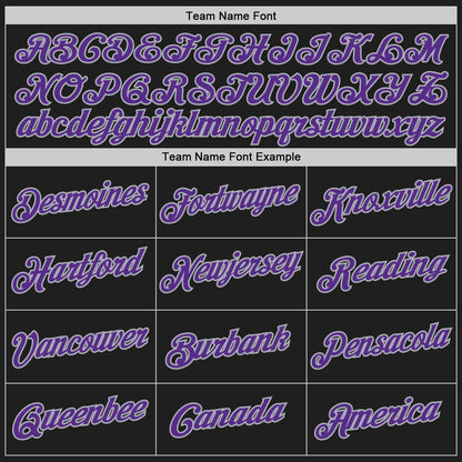 Custom Stitched Black Purple-Gray 3D Pattern Design Abstract Brush Stroke Sports Pullover Sweatshirt Hoodie