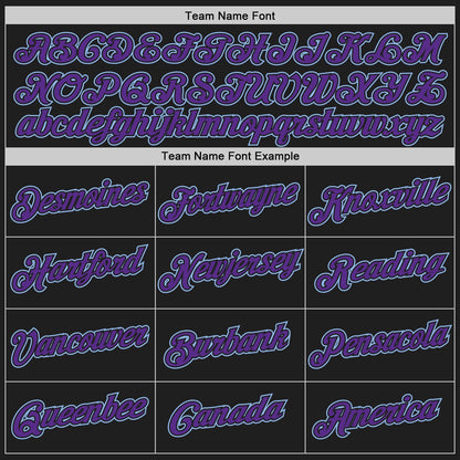 Custom Stitched Black Purple-Light Blue 3D Pattern Design Abstract Brush Stroke Sports Pullover Sweatshirt Hoodie