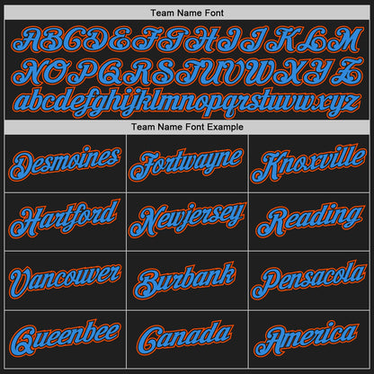 Custom Stitched Black Powder Blue-Orange 3D Pattern Design Abstract Brush Stroke Sports Pullover Sweatshirt Hoodie