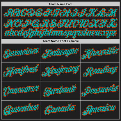 Custom Stitched Black Aqua-Orange 3D Pattern Design Abstract Brush Stroke Sports Pullover Sweatshirt Hoodie