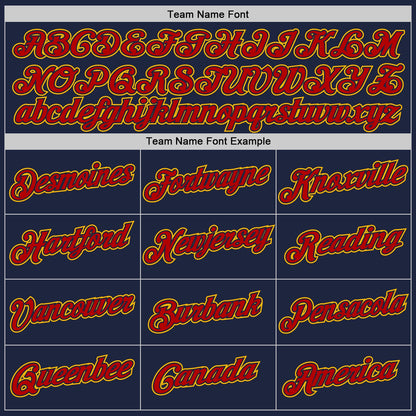 Custom Stitched Navy Red-Gold 3D Pattern Design Abstract Brush Stroke Sports Pullover Sweatshirt Hoodie