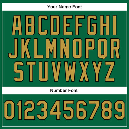Custom Stitched Kelly Green Old Gold-Black 3D Pattern Design Abstract Brush Stroke Sports Pullover Sweatshirt Hoodie