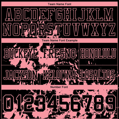 Custom Black Medium Pink 3D Pattern Splash Authentic Football Jersey