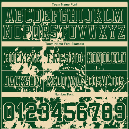 Custom Green Cream 3D Pattern Splash Authentic Football Jersey