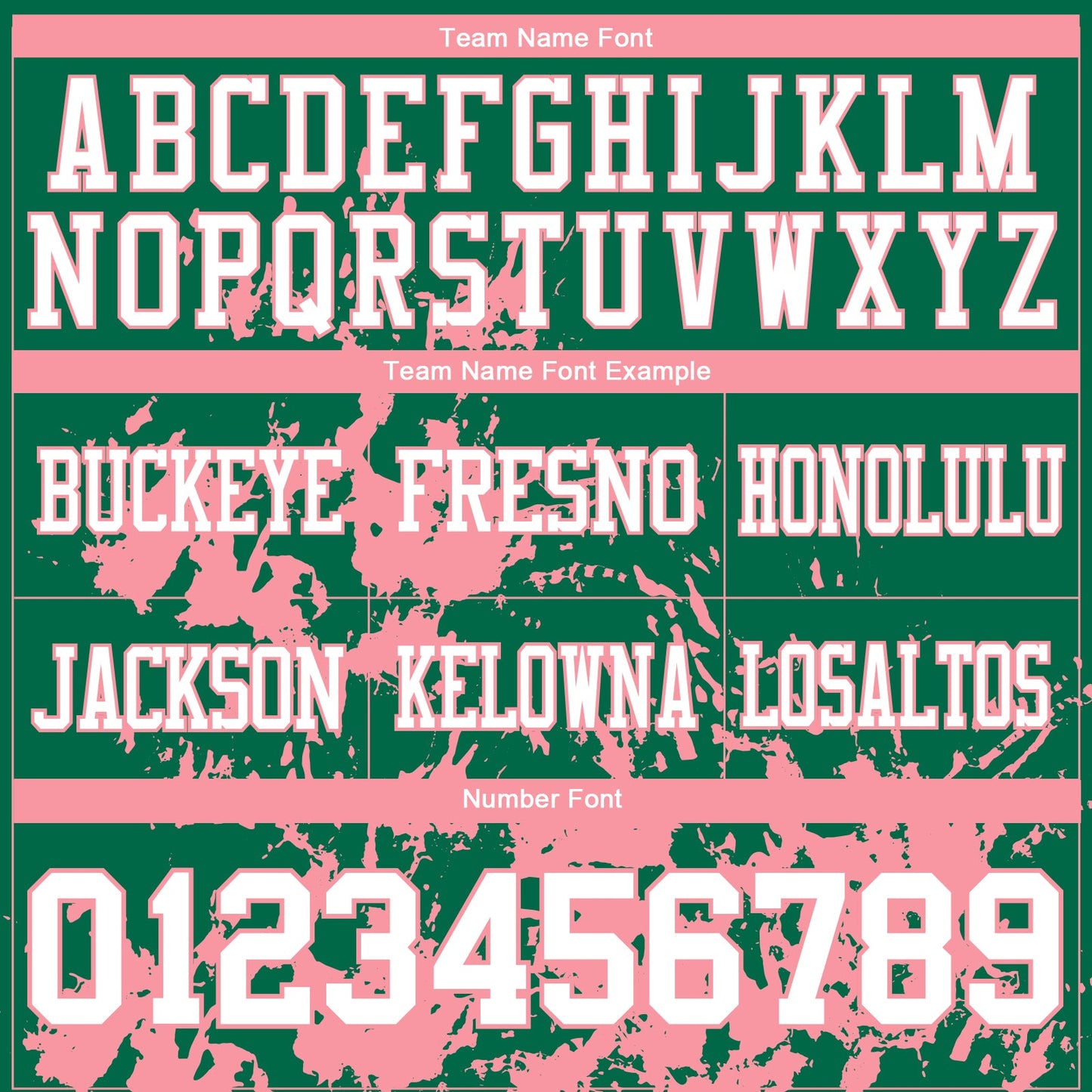 Custom Kelly Green White-Medium Pink 3D Pattern Splash Authentic Football Jersey