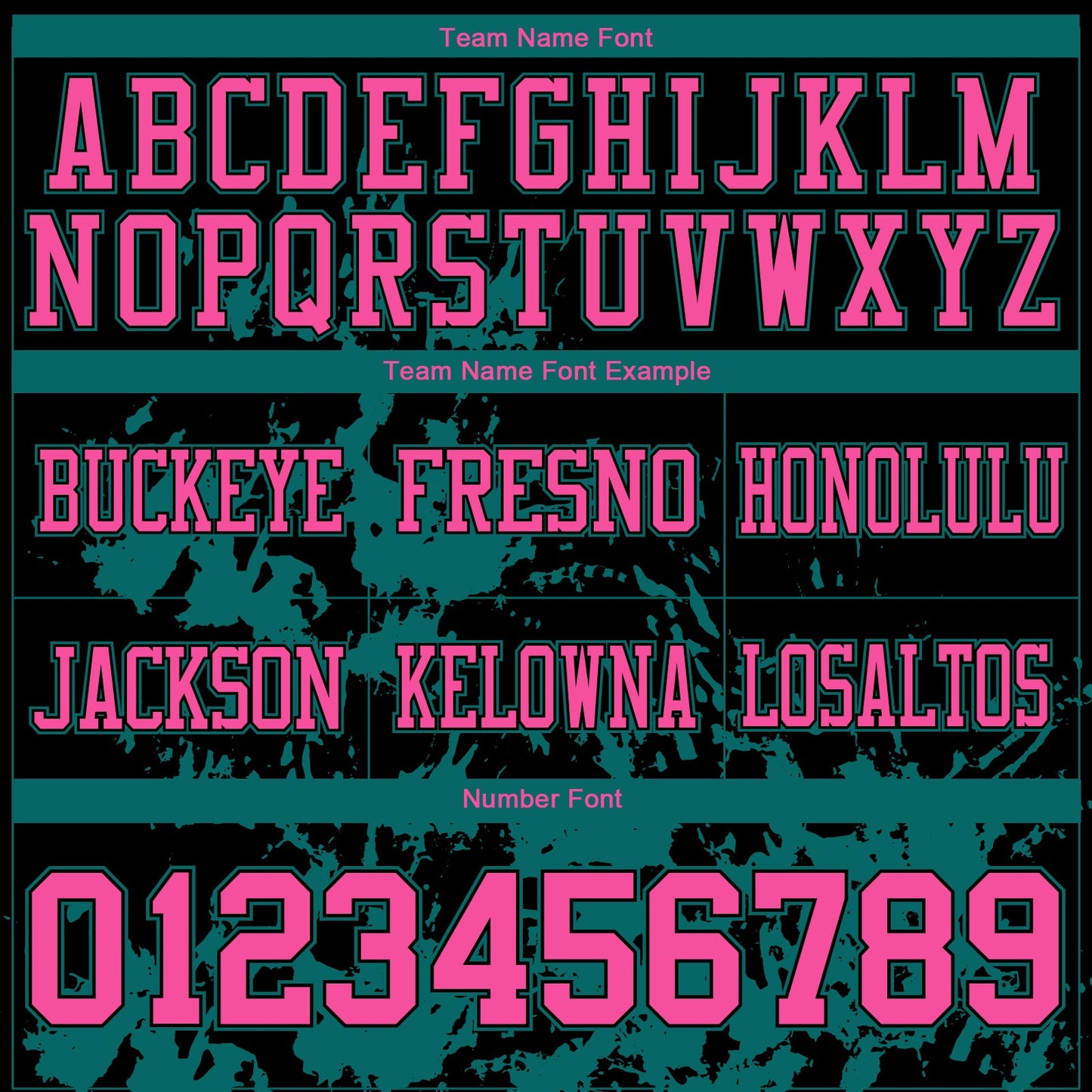 Custom Black Pink-Teal 3D Pattern Splash Authentic Football Jersey