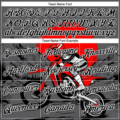 Custom Stitched Gray Black-White 3D Pattern Design Motorcycle Motocross Racing Sports Pullover Sweatshirt Hoodie